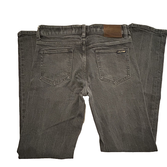 Volcom Boys Vorta Slim Straight Fit Denim Jeans - Gray Size 28 - Picture 4 of 14